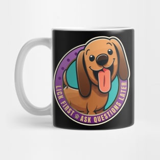 Lick First! Dachshund Dog Design Mug